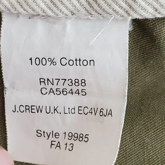 J. Crew Womans XS Boyfriend Fatigue Parka Field Cargo Jacket Utility Green - Picture 9 of 12